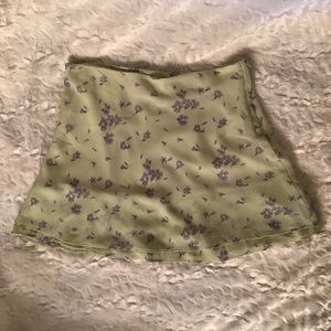 STUDIO Vintage 90s Sheer Flared Floral Skirt 11/12 Juniors